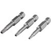 wolfcraft Set di inserti, TORX® con foro (dimensioni 10/15 / 20), 3 pezzi I 1261000 I 3 inserti Solid, 50 mm