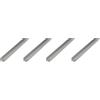 Alberts Set di 4 profili a U | alluminio anodizzato argento | 1000 x 20 x 8 mm
