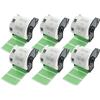 BETCKEY - 6 Rotoli DK-11209 Etichette per Indirizzi Compatibile con Brother, 62mm x 29mm, 4800 Etichette Colorate Verde per Stampanti di Etichette Brother QL
