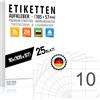 ELES VIDA 105 x 57 adesivi per indirizzi (10 fogli per formato DIN A4), stampabili con stampante a getto d'inchiostro e laser, prodotti in Germania (105 x 57 mm, 25 fogli)