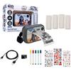 Lexibook, Disney Star Wars Fotocamera a Stampa Istantanea | Fotocamera Star Wars con flash, 4 rotoli di carta e batteria USB-C, DJ150SWLXB