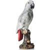 HALLROCK Statua Pappagallo Cenerino 32cm Statuetta Uccello in Resina