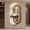 BEBANE Arte murale 3D LED con Illuminazione, Quadro Decorativo Moderno con Texture Tridimensionale (con Piante Artificiali e Vaso), per Soggiorno, Camera da Letto(B,50 * 100cm/19.7 * 39.4in)