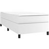 vidaXL Struttura Letto a Rete a Molle Bianco 90x190 cm in Similpelle