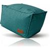 Aiire Pouf Poggiapiedi Divano Moderno - Sgabello Basso di Tessuto Rettangolare Imbottito per la Camera da Letto - Puff o Puffo Poggia Piedi Ergonomico Verde