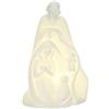 Hervit Statuina Sacra Famiglia Porcellana Bianca Decorazione Natalizia Luce LED 16 cm