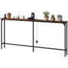 Amveya Consolle Ingresso Moderno, Mobile Ingresso Corridoio, Tavolino Alto e Stretto con 2 prese e 2 porte USB(180 x 20 x 80 cm)