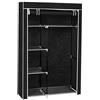 Alightup Armadio Guardaroba Tessuto per Camera da Letto - Guardia Vestito Portatile Adulto Nero 5 Strati 12 Cubo