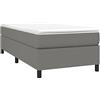 vidaXL Struttura Letto a Rete a Molle Grigio Scuro 90x190 cm Tessuto