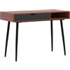 vidaXL Scrivania con Cassetto Marrone 110x50x75 cm Legno Multistrato