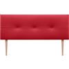 DHOME Testiera in Similpelle o Tessuto AQUALINE Pro testiere Testata imbottita Lettio di Lusso (Similpelle Rosso, 150x105cm con Gambe (Letti 150/160))