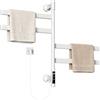 Hoapin Scaldasalviette Elettrico Bagno Rotazione di 180° Termoarredo Elettrico Bagno 70x48cm, Temperatura Costante Intelligente Portasciugamani da Bagno Elettrico