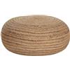 Beliani Pouf rotondo in stile boho in treccia di juta ⌀ 50 cm di colore beige
