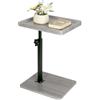Simcat Tavolino a forma di C, girevole a 360 gradi, regolabile in altezza, tavolino, braccioli, vassoio, tavolino, tavolino per letto o sedia, con spazio per tablet (grigio)