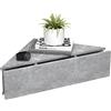 VCM Nachtschrank | Wandschublade | Wandboard | Eckregal |Nachttisch | Maße ca. H. 15 x B. 60 x T. 43 cm - Usal S Beton-Grau
