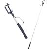 PARENCE.- Set di 2 selfie stick universali per smartphone - pulsante spina fotografica - spina jack - fino a 1 metro di lunghezza aperto, colore casuale - 2 pezzi