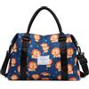 NWLR Borsa da viaggio, borsa per il fine settimana, borsa sportiva, con tasca separata, per donne e ragazze, borsa a tracolla, impermeabile, Simpatici leoni, Carry-On 28-inch, Borsa trolley con tasca