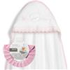 Interbaby Mantellina da bagno Interbaby + cappellino regolabile, viso di orsetto in guipure