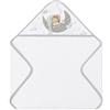 Interbaby - Asciugamano da bagno per neonati con cappuccio, modello orsetto addormentato - Asciugamano 100% cotone, extra morbido e assorbente, 100x100 cm