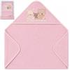 Interbaby - Asciugamano da bagno per neonati con cappuccio, modello Love - Asciugamano 100% cotone, extra morbido e assorbente, 100x100 cm