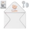 Interbaby - Set di asciugamani da bagno per neonati con pettine - Asciugamano con cappuccio 100% cotone, 100x100 cm, unisex - Neonati, bambini e ragazzi - Design Ti voglio bene