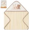 Interbaby - Asciugamano da bagno per neonati con cappuccio, modello Love - Asciugamano 100% cotone, extra morbido e assorbente, 100x100 cm