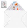 Interbaby Accappatoio con cappuccio per neonati Interbaby - Fantasia giungla - Asciugamano 100% cotone, extra morbido e assorbente, 100x100 cm