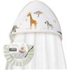 Interbaby Mantellina da bagno per neonati Interbaby + cappellino regolabile, stampa giraffa savana