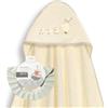 Interbaby Mantellina da bagno Interbaby per neonati + cappellino regolabile, famiglia di anatre
