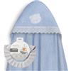 Interbaby Mantellina da bagno Interbaby + cappellino regolabile, viso di orsetto in guipure