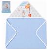 Interbaby Accappatoio con cappuccio per neonati Interbaby - Fantasia giungla - Asciugamano 100% cotone, extra morbido e assorbente, 100x100 cm