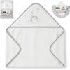 Interbaby Mantellina da bagno Interbaby + cappellino regolabile, nastro con coniglietti da abbraccio