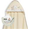 Interbaby Mantellina da bagno Interbaby + cappellino regolabile, orsetto seduto con stella