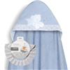 Interbaby Mantellina da bagno Interbaby + cappellino regolabile, orsetto seduto con stella