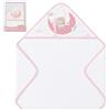 Interbaby - Asciugamano da bagno per neonati con cappuccio, modello orsetto addormentato - Asciugamano 100% cotone, extra morbido e assorbente, 100x100 cm
