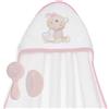 Interbaby - Set di asciugamani da bagno per neonati con pettine - Asciugamano con cappuccio 100% cotone, 100x100 cm, unisex - Neonati, bambini e ragazzi - Design Ti voglio bene