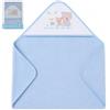 Interbaby - Asciugamano da bagno per neonati con cappuccio, modello Love - Asciugamano 100% cotone, extra morbido e assorbente, 100x100 cm