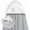 Interbaby Mantellina da bagno Interbaby + cappellino regolabile, orsetto seduto con stella