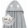 Interbaby Mantellina da bagno Interbaby per neonati + cuffia regolabile, per bambini giocosi