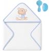 Interbaby - Set di asciugamani da bagno per neonati con pettine - Asciugamano con cappuccio 100% cotone, 100x100 cm, unisex - Neonati, bambini e ragazzi - Design Ti voglio bene