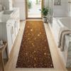 Generic Tappeto da cucina con cielo stellato astratto e texture metallica, antiscivolo, resistente all'olio, lavabile, per cucina, ufficio, soggiorno, camera da letto, bagno, 80 x 300 cm, colore: oro