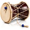 The Great Indian Bazaar Fatto a mano in legno e pelle classica indiana folk dumroo damaru tamburo a percussione decorativo da collezione Showpiece mondo strumenti musicali divertenti per adulti adolescenti