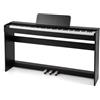 RELAX4LIFE Pianoforte Digitale 88 Tasti, a Grandezza Naturale con Tre Pedali, Leggio, Doppi Altoparlanti, Registrazione e Riproduzione, Doppia Tastiera
