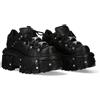 New Rock M-120N-C65 Scarpe Uomo Piattaforma Crust Nero Heavy Metal Gotico Punk Rock
