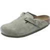 Birkenstock 1025844 Boston BS Faded Khaki Sabot per Donna in nauk Taupe con fibietta (Taglia 40)