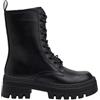 BATA Anfibi donna classici in pelle nera elegante e resistente | Materiale sintetico resistente, fodera in tessuto, tacco 6,5 cm, comfort e durata garantiti, stile casual