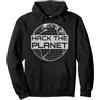 Geeksta Merce Hacker Hack the Planet - Testo grigia per hacker e programmatori Felpa con Cappuccio