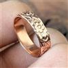 Artisan India Anello di guarigione minimalista di design in rame massiccio, fatto a mano, u...