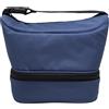 Nerthus FIH 1495 lunch bag termica tipo borsa nera doppio scomparto interno isolante con manico ideale per lavoro ufficio