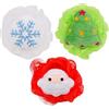 HIXNUG 3 spugne da bagno natalizie con fiocco di neve albero di Natale Babbo Natale bagno doccia spugna design luffa pouf palla